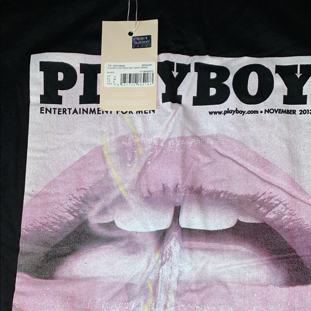 Playboy black oversized tshirt dress
